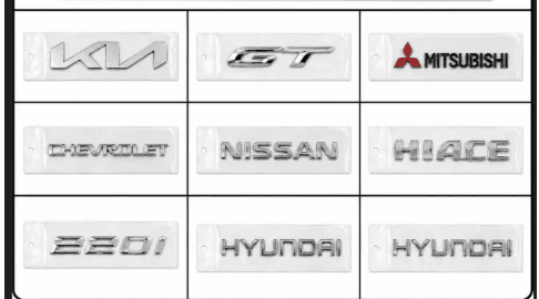 آرم خودرو دکوری — مجموعه ۲ (KIA، GT، نیسان، BMW)