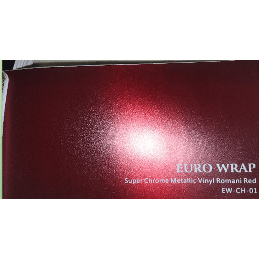 کاور محافظ بدنه خودرو رنگی قرمز کروم مات رومانی برند یورو رپ Euro Wrap (Carlike)
